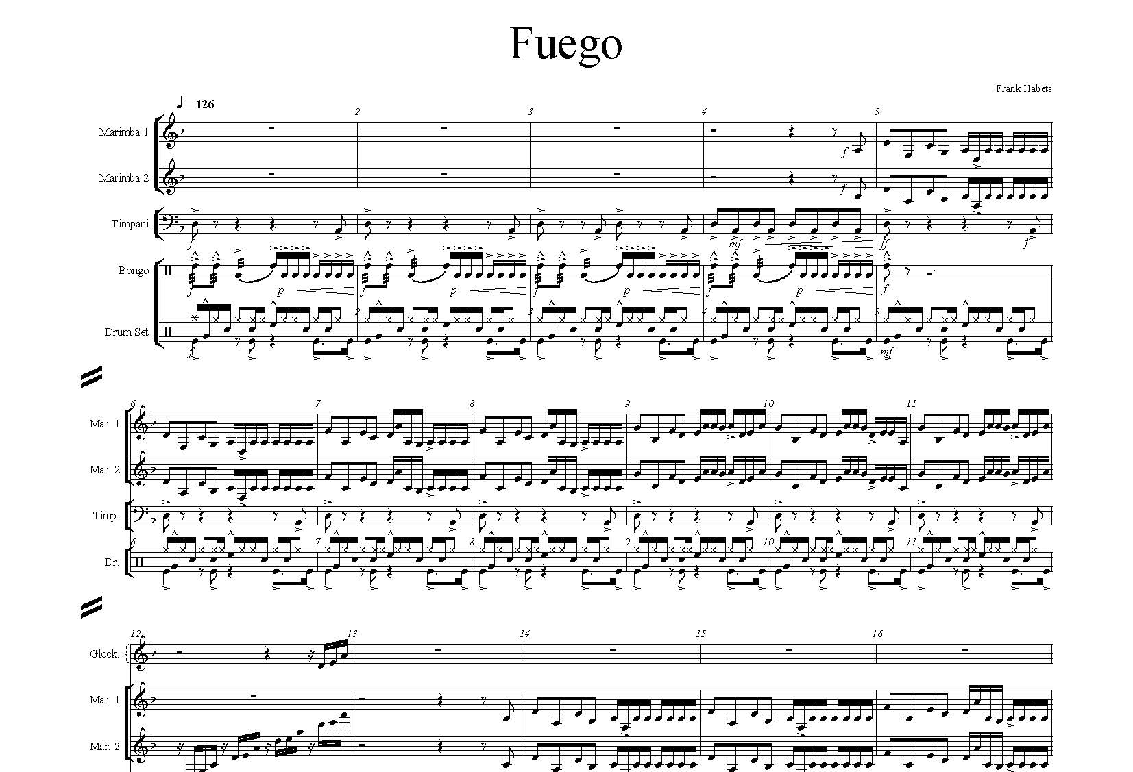 Fuego(complete) - partituur