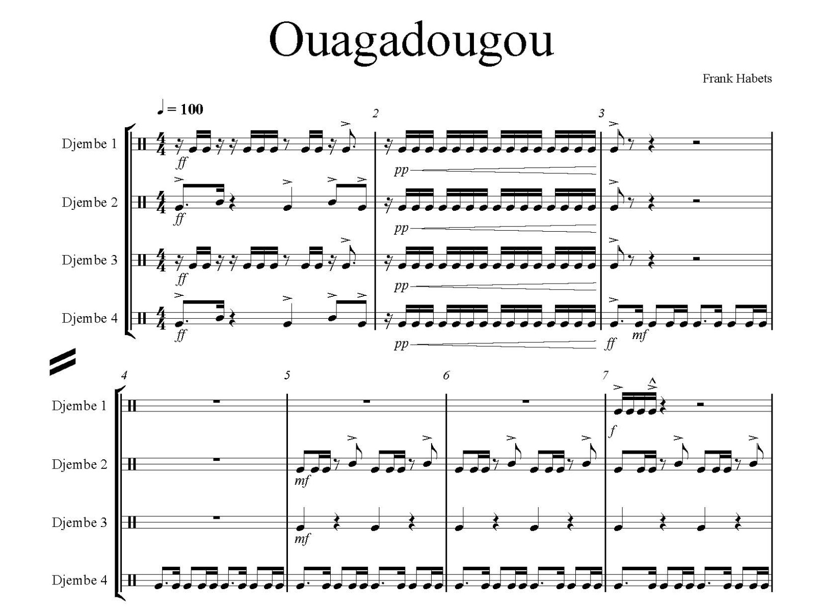 Ouagadougou(complete) - partituur